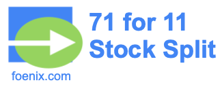 71 for 11 stock split