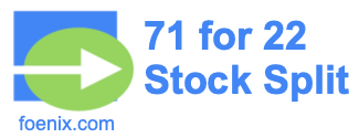 71 for 22 stock split