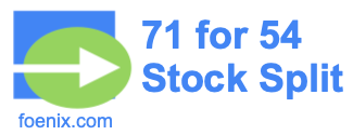 71 for 54 stock split