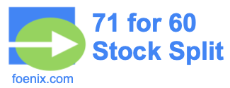 71 for 60 stock split