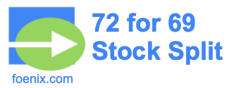 72 for 69 stock split