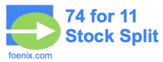 74 for 11 stock split