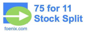 75 for 11 stock split
