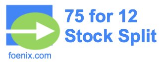 75 for 12 stock split