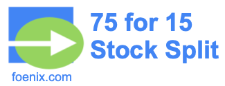 75 for 15 stock split