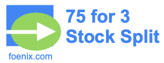75 for 3 stock split