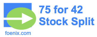 75 for 42 stock split