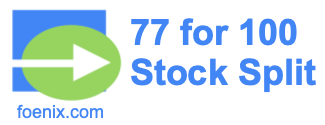 77 for 100 stock split