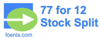 77 for 12 stock split