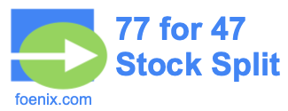 77 for 47 stock split