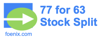 77 for 63 stock split