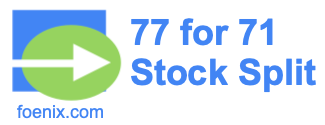 77 for 71 stock split
