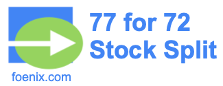 77 for 72 stock split