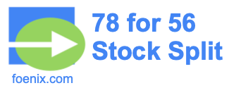 78 for 56 stock split