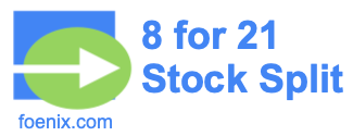 8 for 21 stock split