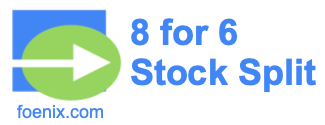8 for 6 stock split