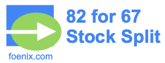 82 for 67 stock split