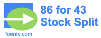 86 for 43 stock split