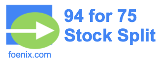 94 for 75 stock split