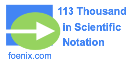 113 Thousand in Scientific Notation
