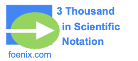3 Thousand in Scientific Notation