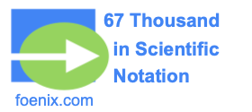 67 Thousand in Scientific Notation