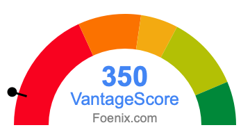 350 VantageScore credit score