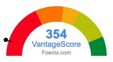 354 VantageScore credit score