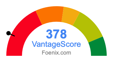 378 VantageScore credit score
