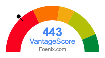 443 VantageScore credit score