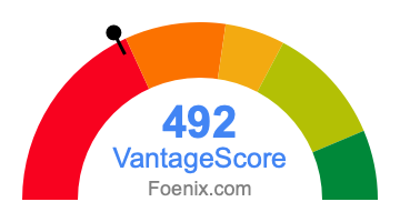 492 VantageScore credit score
