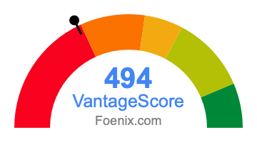 494 VantageScore credit score