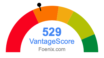 529 VantageScore credit score