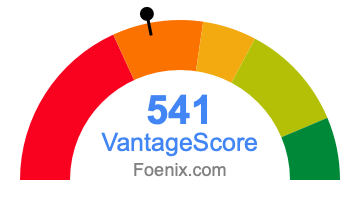541 VantageScore credit score