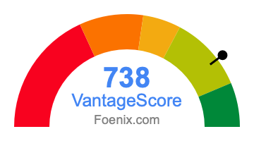 738 VantageScore credit score