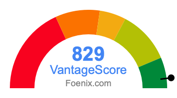 829 VantageScore credit score