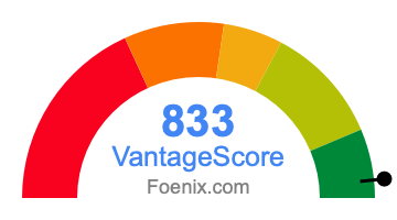 833 VantageScore credit score